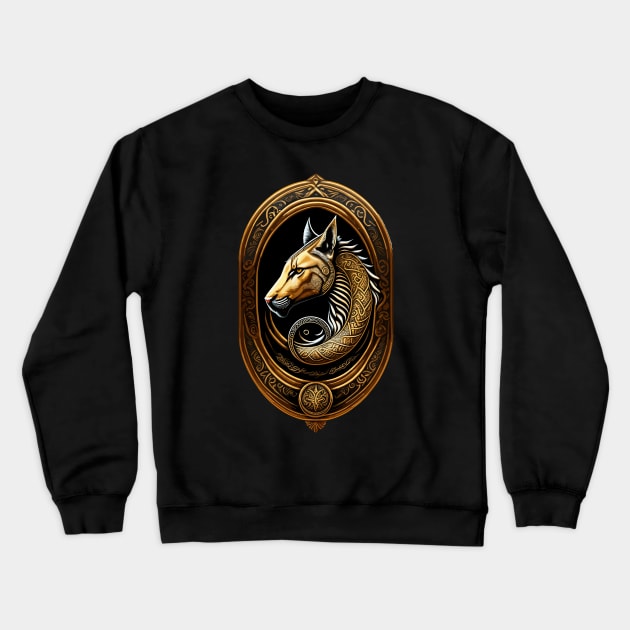 Egyptian Hellhound Crewneck Sweatshirt by Peter Awax